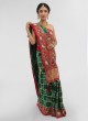 Green And Maroon Color Gajji Silk Gharchola Saree For Bride